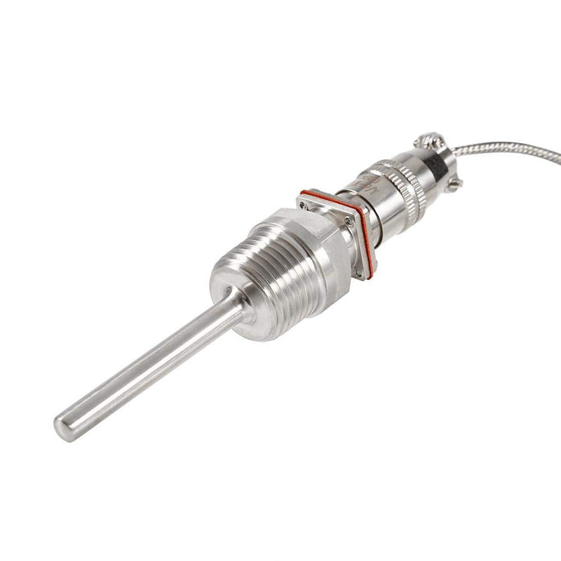 [Australia - AusPower] - RTD PT100 Temperature Sensor Probe 1/2" NPT Threads with 6.5 ft Cable,-58°F-572oF,Waterproof and Oil-Proof,Anti-Corrosion 