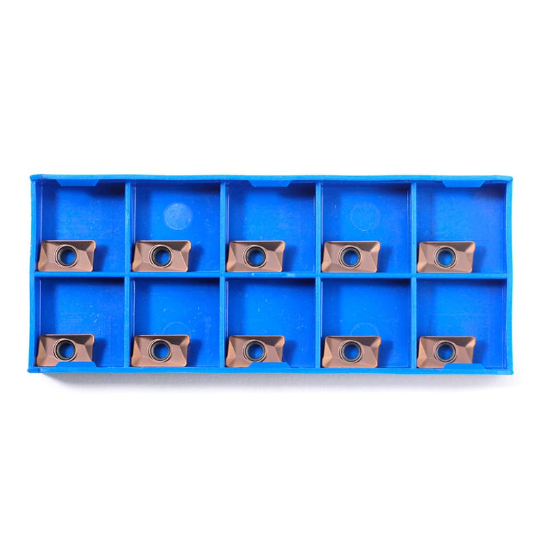 [Australia - AusPower] - Carbide Milling Inserts APKT11T308 TiN coated Lathe Carbide Inserts for Machining Aluminum and Face Milling Cutter Alloy Stainless Steel, 10 Pieces 
