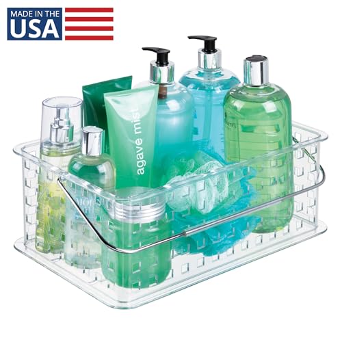 iDesign Large Stackable Shower Caddy Basket, Clear Pack of 1