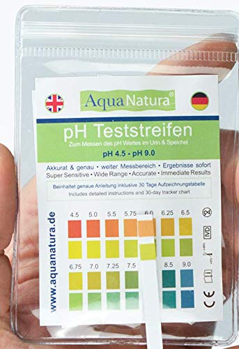 pH Test Strips Urine & Saliva (Pack of 25) Check Your Acid-Base Balance via Saliva or Urine