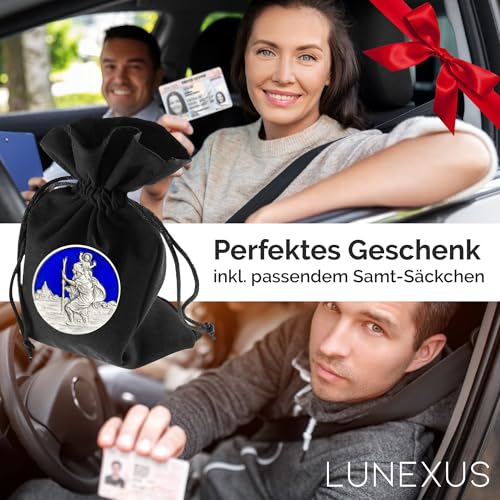Christopherus Car Magnet Ø3,5cm - Holy Christopher Plaque - Patron Motorist - Medal - Guardian Angel Magnet
