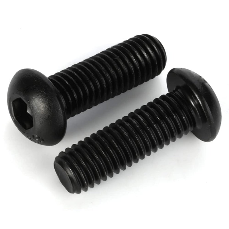[Australia - AusPower] - M8-1.25 x 16mm Button Head Hex Socket Cap Screws, Class 10.9 Alloy Steel, Black Oxide Finish, Quantity 25 M8 x 16mm 