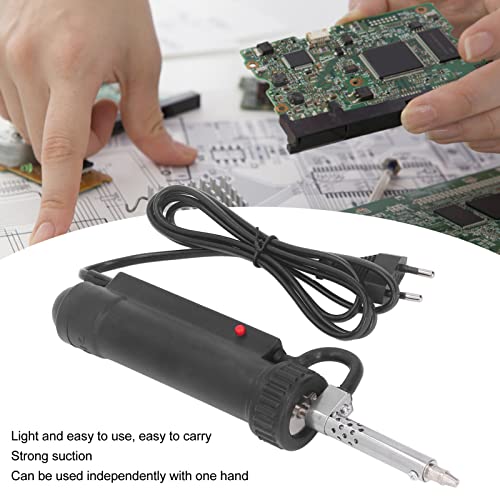 Automatic Electric Desoldering Pump Vacuum Soldering Suction Tool Portable Electric Tin Suction Gun 220V 30W Desoldering Gun Repair Soldering Removal Tool Black