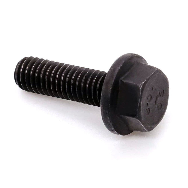 [Australia - AusPower] - Glvaner M10-1.5 x 35mm (10 pcs) Alloy Steel Flanged Washer Head Hex Bolts, Extra-large Washer Head, 10.9 Grade Black Oxide Finish GB5789 Full Thread 