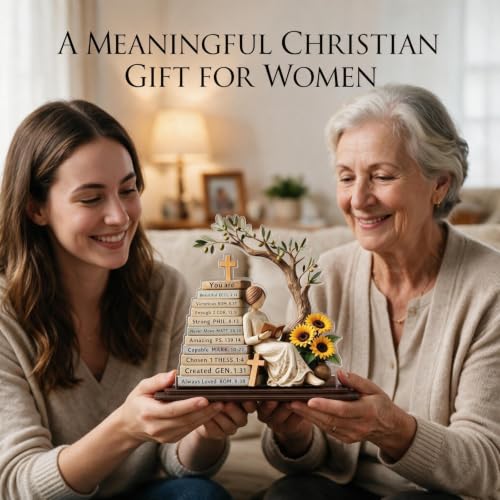 Christian Gifts for Women, Inspirational Bible Verse Acrylic Wooden Stand