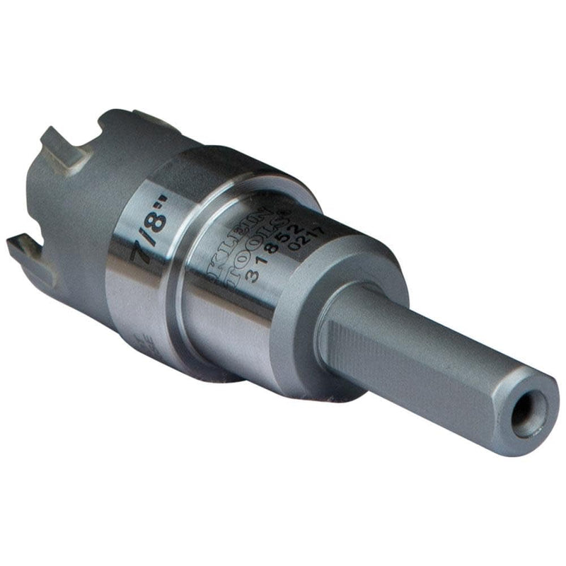 [Australia - AusPower] - Klein Tools 31852 Heavy Duty Hole Cutter, 7/8-Inch Carbide Hole Cutter Cuts Stainless Steel, Mild Steel, Iron, Copper, Brass 7/8" (2.2 cm) 