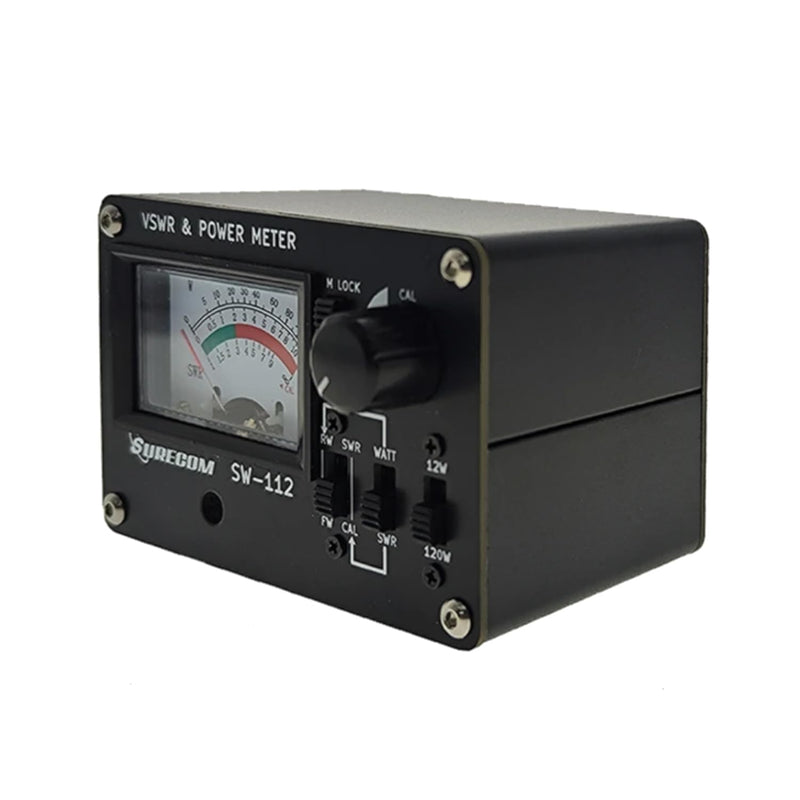Mcbazel Surecom SW-112VU Power Meter Frequency 125-525MHz Power Range 0-120W VSWR & Power Meter, Supports 50 Ohm Forward Reflected RF Power Meter