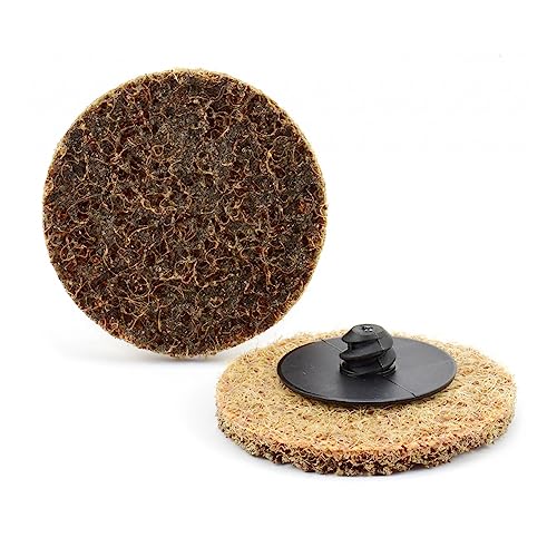COSPOF 3-inch brown coarse quick change sanding discs, 25-pack surface conditioning discs for die grinders