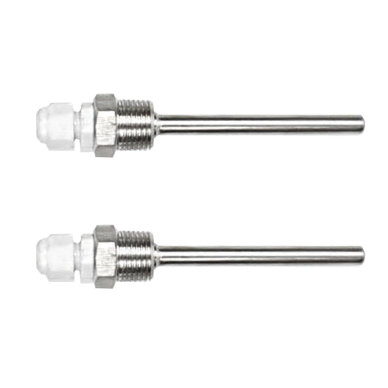 [Australia - AusPower] - 2PCS 8x100mm Stainless Steel Thermometer Casing Nylon Cable Gland Probe Tank Housing Solar Energy Accessories Thermocouple Sleeve for Temperature Sensors 