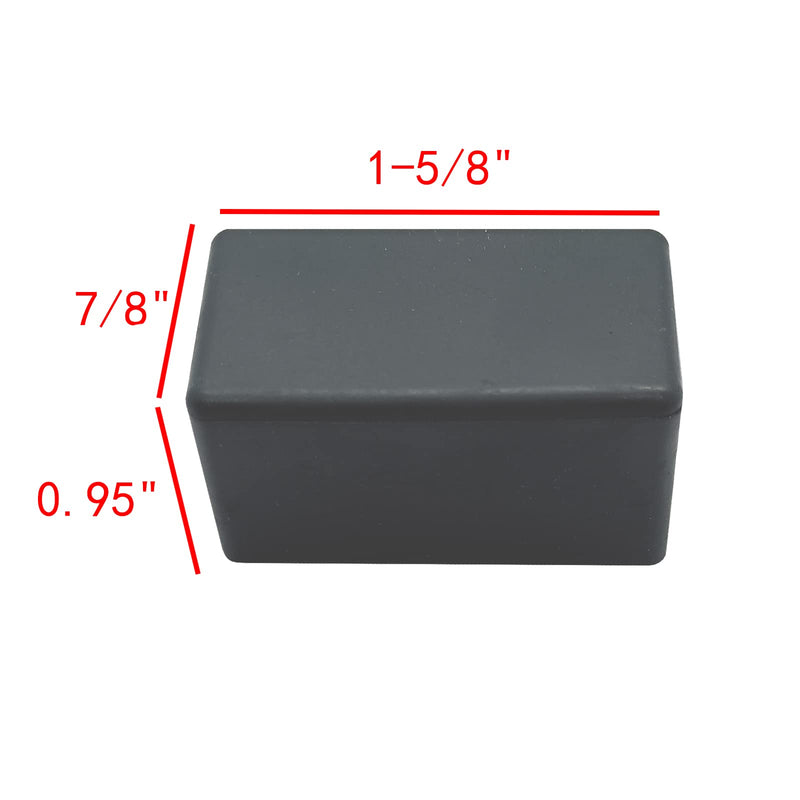 [Australia - AusPower] - 10 Pack Strut Channel Cap, 1-5/8" x 7/8" Plastic Black Short End Cap for 13/16" & 7/8" Tall Strut Channel End Cover 