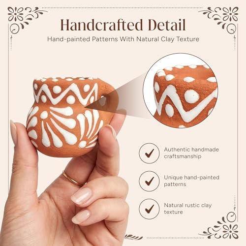 Cantaritos de barro 12 pack –Mexian Handmade 1 oz Talavera Clay Cups, Tequila Shot Glass Set, Mini Ceramic Party Favors, Cielito Lindo, Weddings, Fiesta Decorations- HECHO EN MEXICO
