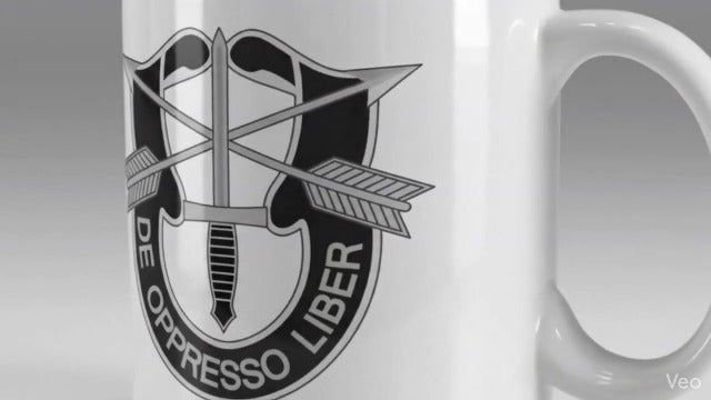 U.S. Army Special Forces Coffee Mug - De Oppresso Liber (Black, 15oz) Black 15.0 ounces