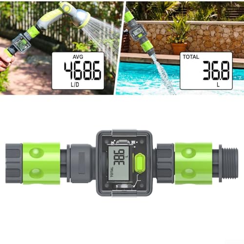 Water Flow Sensor, Portable Digital Water Flow Meter, Outdoor Garden Hose Water Meter For Farmland Irrigation