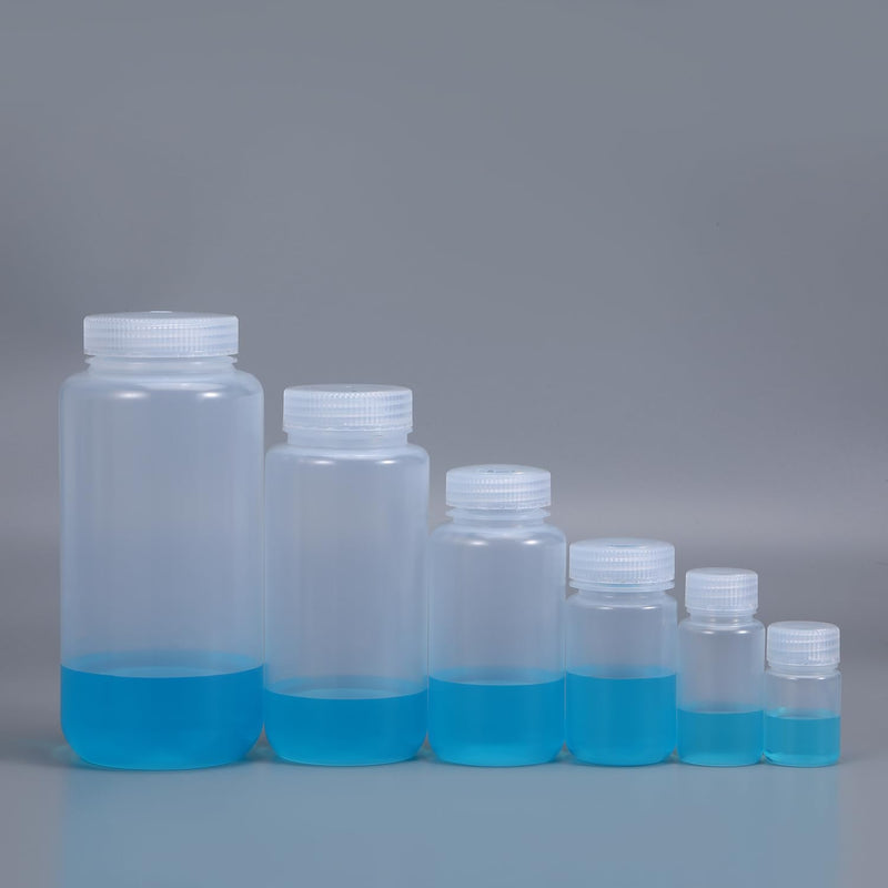 [Australia - AusPower] - 1 oz Wide Mouth Lab Reagent Bottle, Laboratory Grade Chemical Container, Sealed Leak-proof Clear PP Bottle, Pill Bottle, Water Sample Bottle(5 Pcs) 1oz(30ml) 