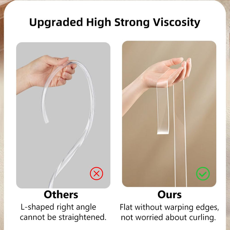 Baby Proofing Edge Protector for Baby 16.4ft Clear Edge Protector Strip Safety Corner Guards Child Proof Corner Bumper for Furniture 2" x 16.4' (thk: 1mm)