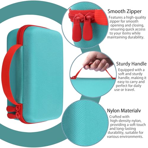 co2CREA Empty Hard Storage Case for 3D Printing Pen Set Green Case + Red Zipper