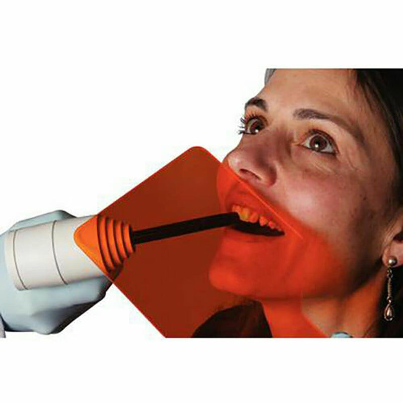 [Australia - AusPower] - Dental Curing Light Shield Hand Held LED/UV Light Protection Eye/Face Protector Plate Board Orange (2PCS) 2PCS 