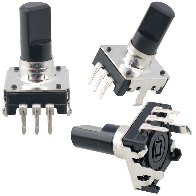 [Australia - AusPower] - 10PCS EC12 Audio Encoder 24 Pulse 360 Degree Rotary Digital Pulse Encoder Shank Length 15mm/0.59inch Without Switch EC12 Rotary Encoder for Robotics Camera Lens Computer Input Devices 