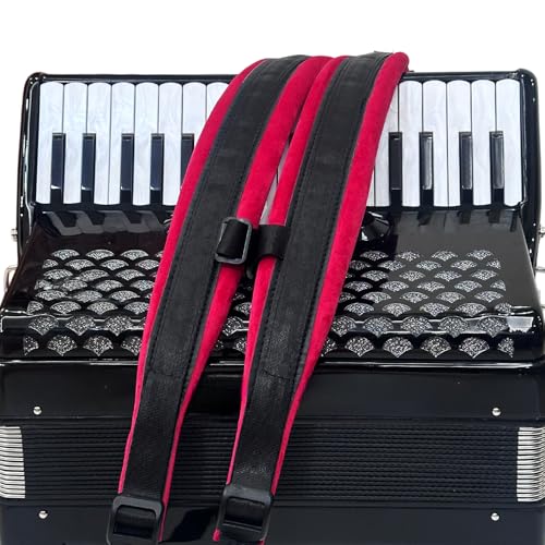 HighLight Accordion Strap for 48/60/96/120 Bass Keyboard Button (Red) Red