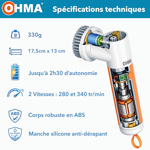 Electric Multi-purpose and Multi Surface Cleaning Brush, IPX7
