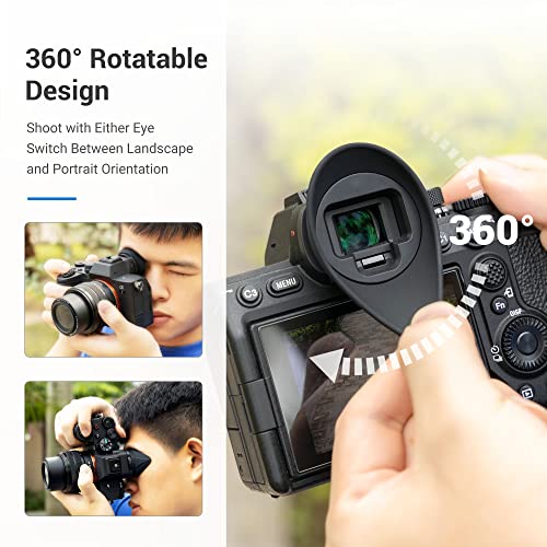 [Extension Oval Design+2 Pack Silicon Camera Eyepiece] for Sony A7R V A7 IV A7M4, A7S III and A1