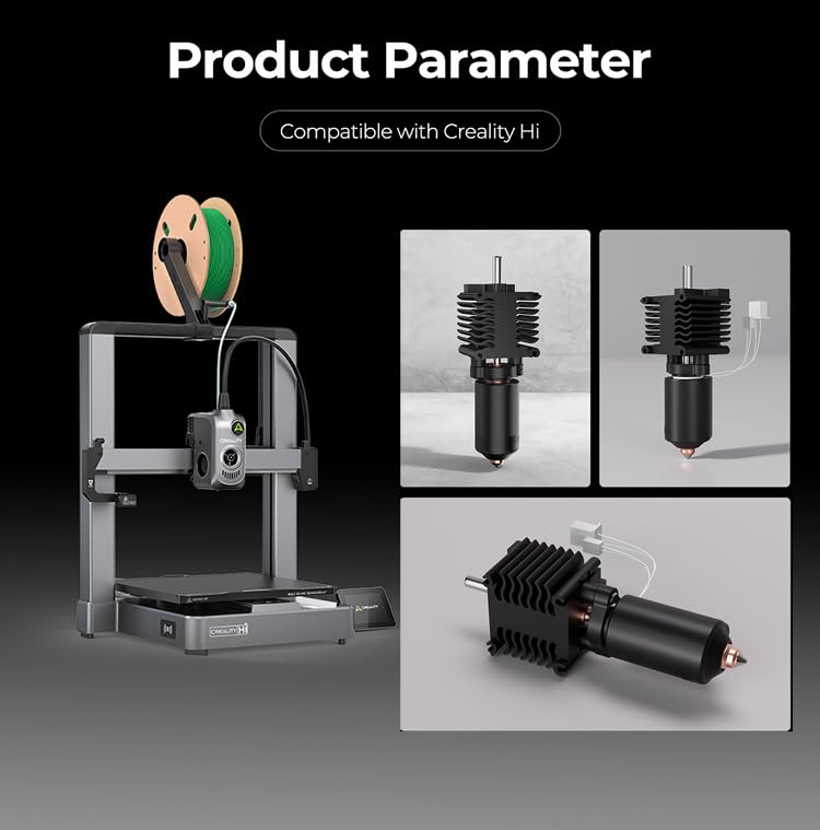 Creality Hi Hotend Ceramic Heating Block Kit, 3D Printer 300℃ High Temperature Resistance Heating Block Kit with Heat Sink and Quick Swap Nozzle for Hi Combo