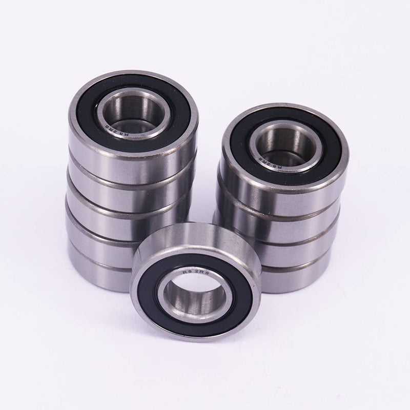 [Australia - AusPower] - 10PCS DEEG R8-2RS ball bearing double-sided seal 1/2x1-1/8x5/16 suitable for motor, wheelchair front foot wheel fork 