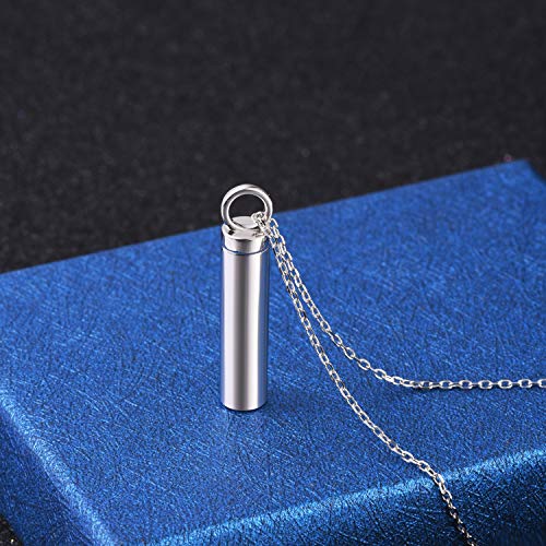 925 Sterling Silver Minimalist Urn Pendant Ash Necklace - Memorial Ashes Keepsake Exquisite Cremation Jewelry Minimalist urn necklace