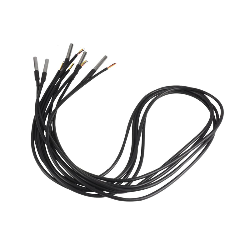 [Australia - AusPower] - Waterproof DS18B20 Temperature Sensor, Digital Temperature Thermal Cable Temperature Range (-55℃~ +125℃) Digital Temperature Probe Sensor - 1 Meter / 3.2Ft, 10 Pack 