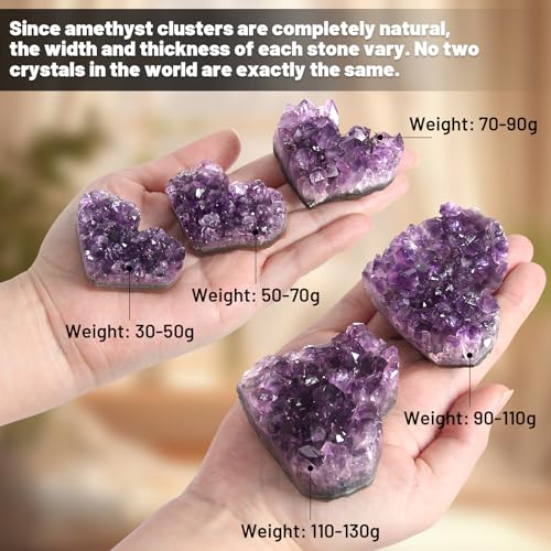 90-110g 1PC Amethyst Crystal Cluster, Natural Amethyst Stone 90-110g