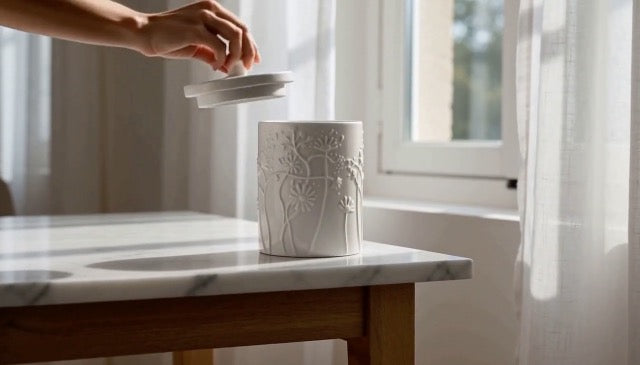Ceramic Larger Swaying Flowers Kitchen Canister Airtight Coffee Canister For Ground Coffee Sugar Tea Storage Container White Cookie Jar For Kitchen Counter Kitchen And Bar accessories Holder Large
