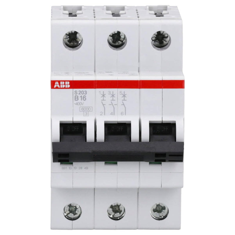 [Australia - AusPower] - ABB 2609696 S203-B16 Circuit Breaker, 16A 
