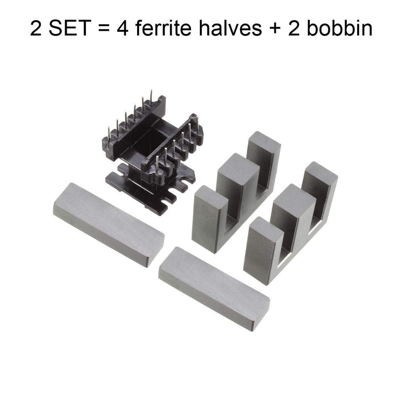 [Australia - AusPower] - uxcell 2 Sets EI40 6 with 6pin Transformer Bobbin PC40 Ferrite Core 