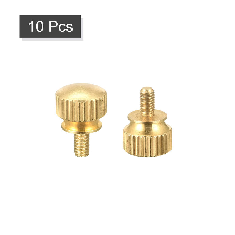 [Australia - AusPower] - uxcell 10Pcs Knurled Thumb Screws, M3x6mm Brass Shoulder Bolts Stepped Grip Knobs Fasteners for PC, Electronic, Mechanical 10 