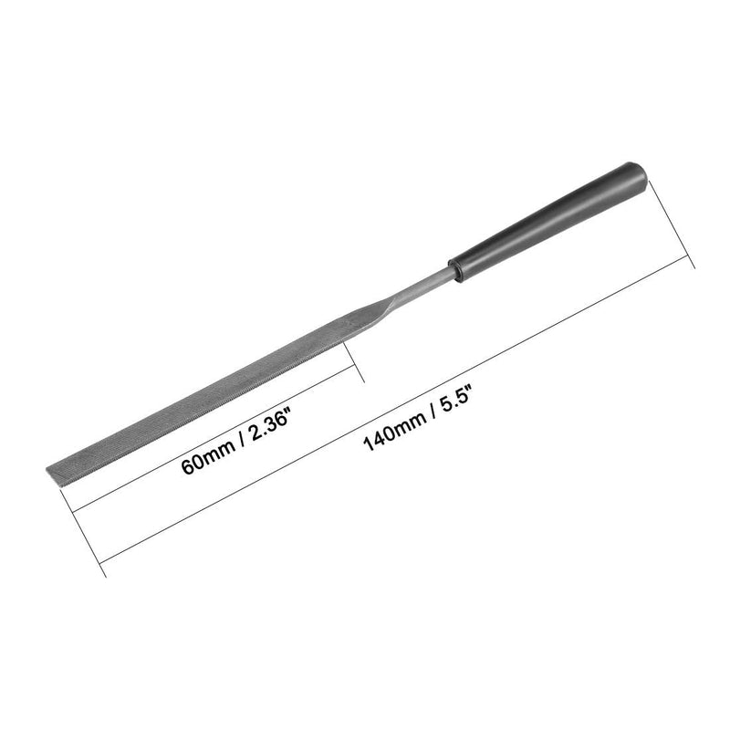 [Australia - AusPower] - uxcell 10Pcs Second Cut Steel Flat Needle File with Plastic Handle 3mm X 140mm 