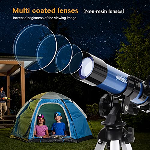 AOMEKIE 40040 Kids Astronomical Telescope for Beginners, 32X Refractor Telescope with Tabletop Tripod, Simple Assembly, for Moon Watching, Children Birthday Small