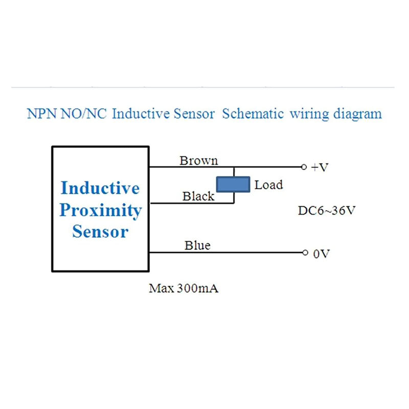 [Australia - AusPower] - 5Pcs LJ8A3-2-Z/BX Inductive Proximity Sensor Switch 3 Wire Normally Open M8 DC6V-36V NPN NO Detector 2mm 