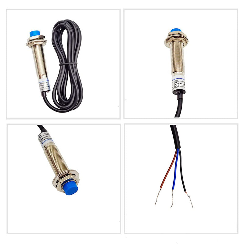 [Australia - AusPower] - Inductive Proximity Sensor M12 LJ12A3-4-Z/BX Normally Open Detection Approach Switch 4mm NPN NO 3 Wire DC 6V-36V (4 Pack) 