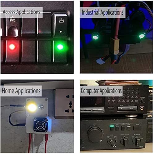 [Australia - AusPower] - 5pcs 12mm LED Metal Indicator Light AC/DC 12-24V Waterproof Signal Lamp Pilot Dash Directional with Wire(Red) Red AC/DC 12-24V 