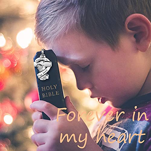 Praying Hands Urn Necklaces for Mom Dad Pet Ashes Crucifix Cremation Keepsake Memorial Pendant Jewelry Forever in My Heart Brother