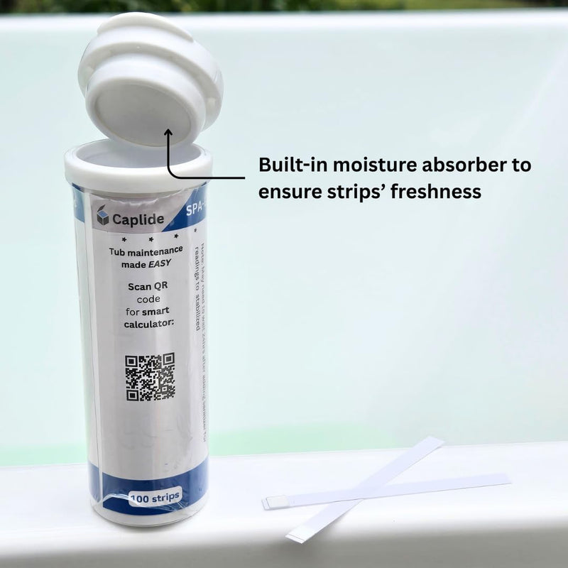 [Australia - AusPower] - Cold Plunge Hydrogen Peroxide H2O2 Test Strips, 0-100 PPM, 100 Count with dosing Calculator 