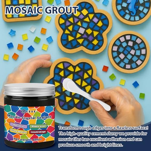 GDDP 400g black crystal mosaic tile grout for DIY craft projects
