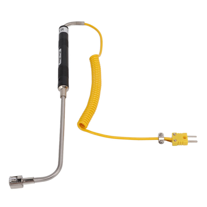 [Australia - AusPower] - K Type Thermocouple Temperature Sensor with Heat Resistant Stainless Steel Sheath and Insulated Handle for Accurate Temperature Measurement and Testing Curved Shank Surface Thermocouple 