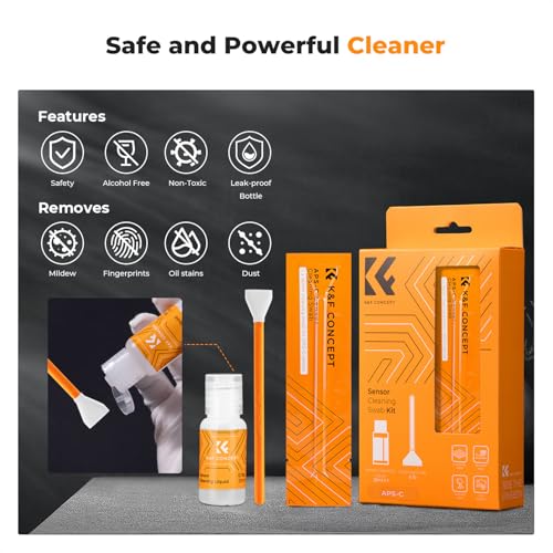 K&F CONCEPT 16mm APS-C Sensor Cleaning Kit, with 20ml Sensor Cleaner