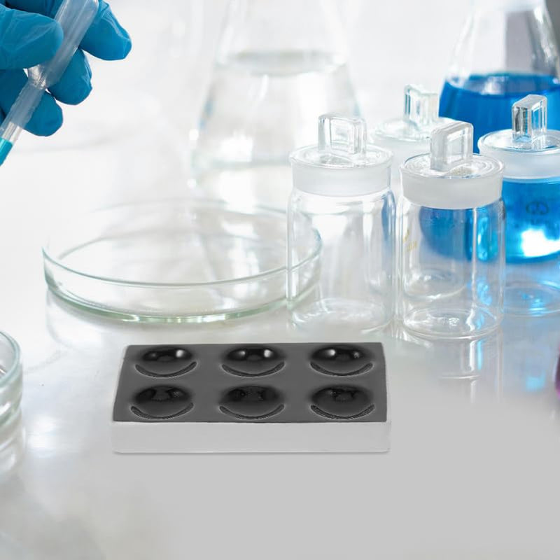 [Australia - AusPower] - OUNONA Porcelain Ceramic Reaction Plate Set 3Pcs Spot Plates for Laboratory Use High Temperature Resistant Corrosion Proof Accurate Testing 