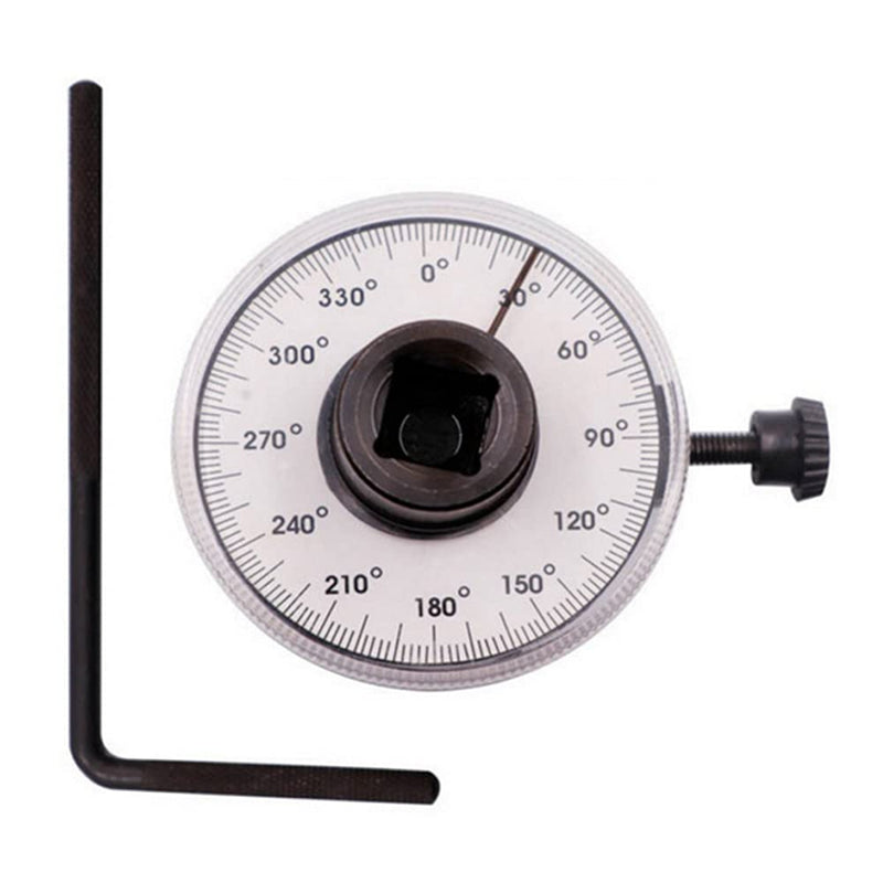 1/2" Adjustable Drive Protractor Torque Wrench Gauge Car Garage Tool