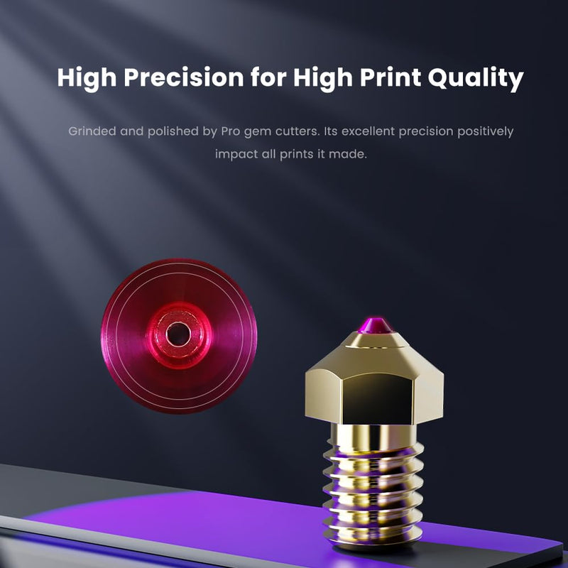 [Australia - AusPower] - Ruby Nozzles for 3D Printers MK8 E3D Prusa Ender3 (MK8, 0.4mm) 