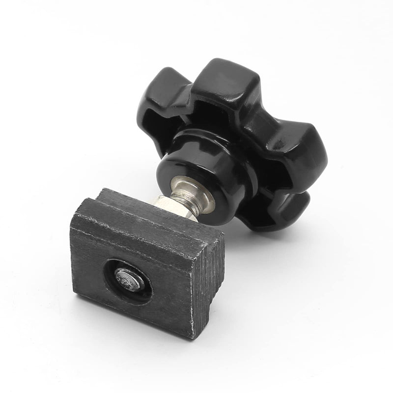 [Australia - AusPower] - 5 PCS M10 T-Slot Nut, Black Oxide Finish Table Slot, 3/8 Threads T Slot Rail 