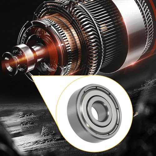 72PCS 693ZZ 623ZZ 624ZZ 685ZZ 687ZZ 627ZZ Ball Bearings Assortment Kit, High Carbon Steel Deep Groove Bearings, Double Shielded Bearings for Machinery Hardware Equipment, Casters Set 72