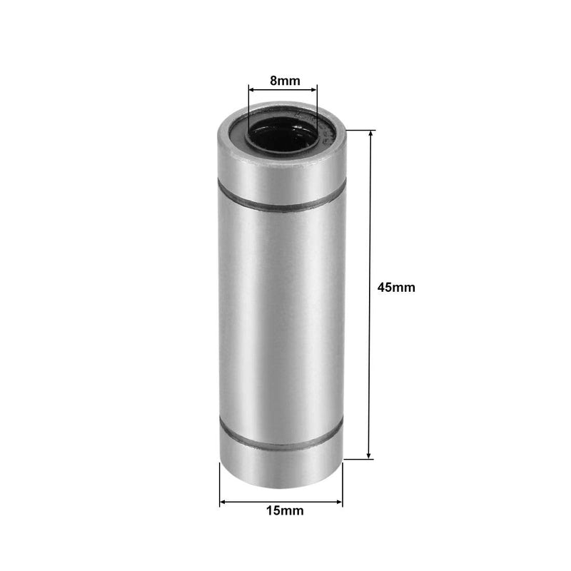 [Australia - AusPower] - uxcell LM8UU Extra Long Linear Ball Bearings, 8mm Bore Dia, 15mm OD, 45mm Length (Pack of 2) 